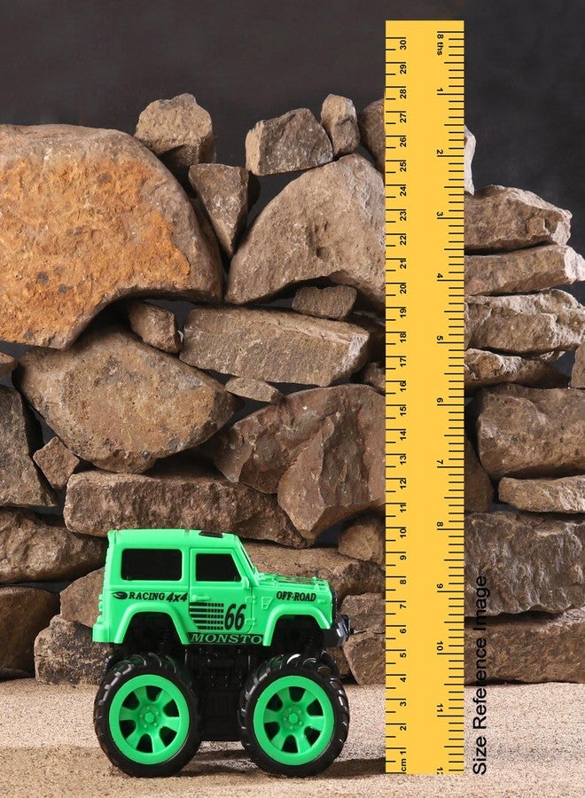 Stylbase Baby Toy Car Pull Back Vehicles Monster Truck Baby Boys Toys Best Birthday Gift for Kids Baby Boys & Girls Plastic Car for Kids Khilona (Age 2 to 5 Years 4x4 inches Green) - Image 3